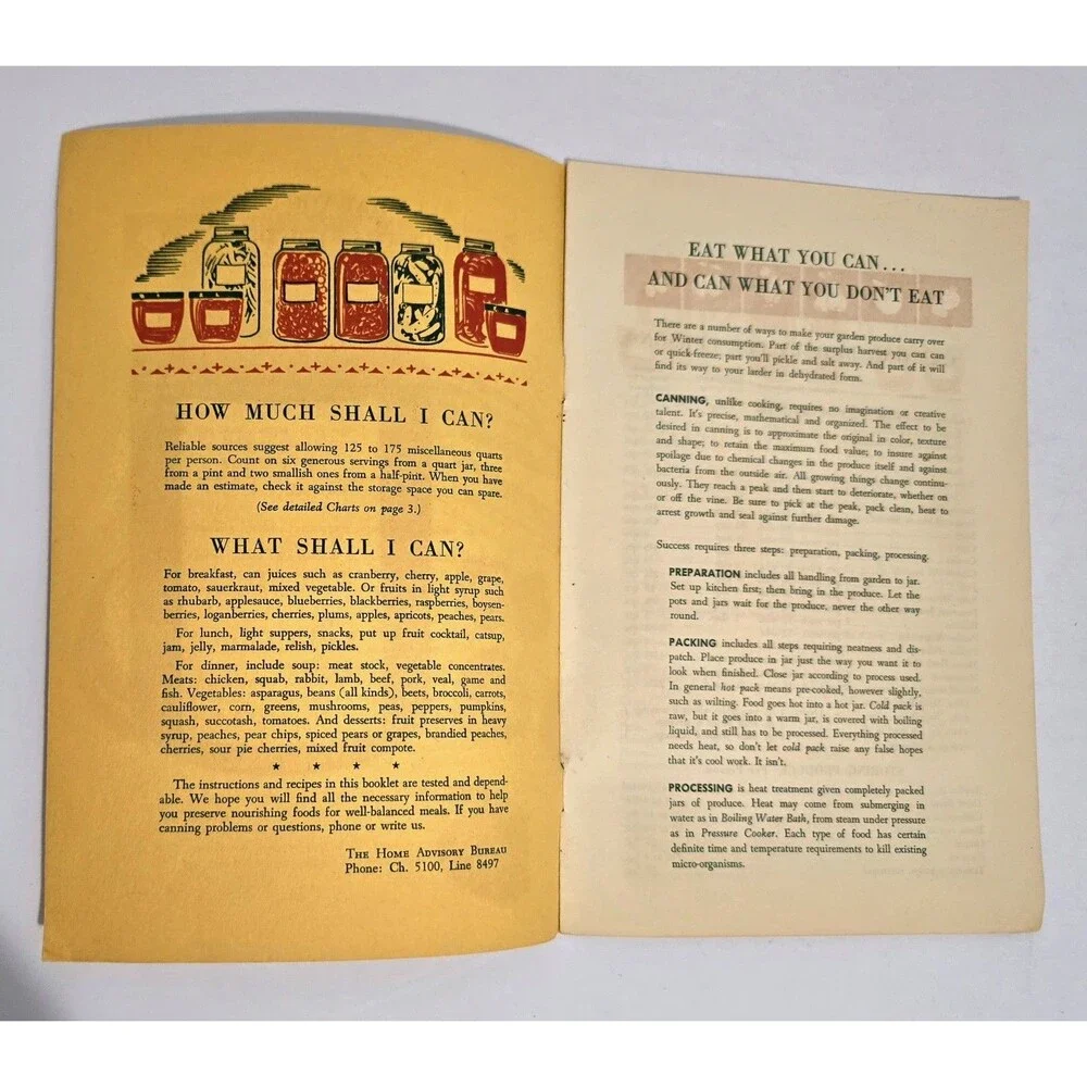 RARE Hudson's Tips On Canning The Fruits Of Your Victory Garden WWI 1940s-45
